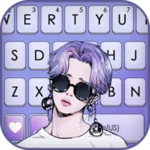 purple kpop star theme android application logo